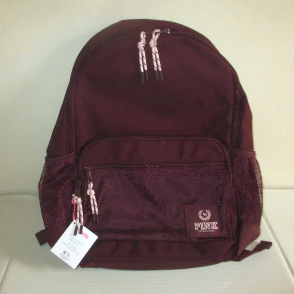 Victoria Secret Pink Classic Canvas Backpack NWT Wild Rose